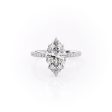 The Pave Eleanor Set With A 4.5 Carat Marquise Moissanite Online now