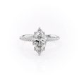 The Pave Alison Set With A 2 Carat Marquise Moissanite Discount