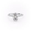 The Pave Margot Set With A 4 Carat Oval Moissanite Online Hot Sale