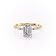 The Pave Margot Set With A 1 Carat Emerald Moissanite Hot on Sale