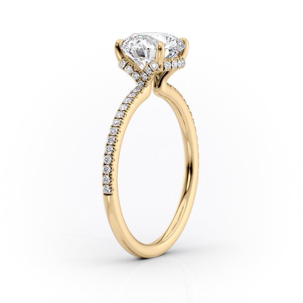 The Pave Margot Set With A 1.5 Carat Pear Moissanite For Discount