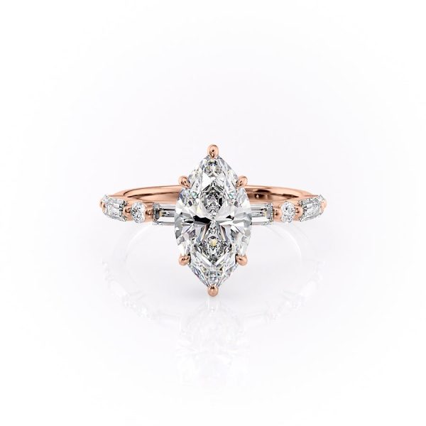 The Patricia Set With A 2 Carat Marquise Moissanite Online Sale