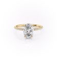 The Pave Margot Set With A 1.5 Carat Oval Moissanite For Cheap