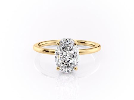 The Margot Set With A 5 Carat Oval Moissanite For Cheap