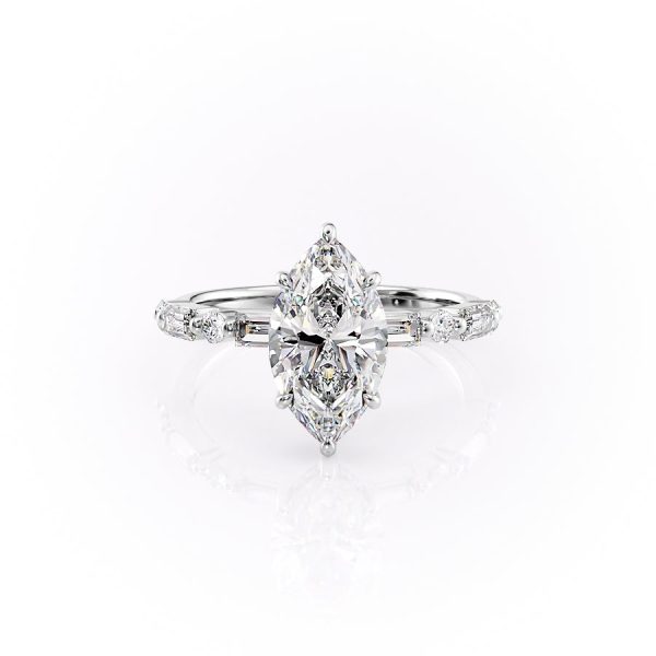 The Patricia Set With A 1 Carat Marquise Moissanite For Discount