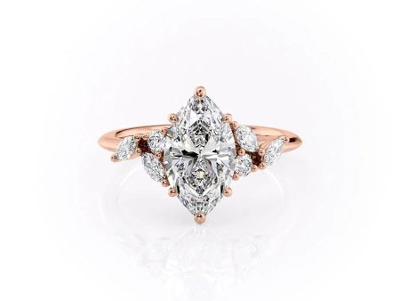 The Melissa Set With A 1.5 Carat Marquise Moissanite Online Hot Sale