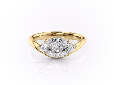 The Berta Set With A 1 Carat Marquise Moissanite For Cheap