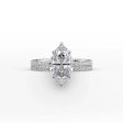 The Pave Eleanor Set With A 2 Carat Marquise Moissanite Online now