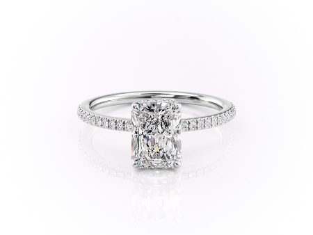 The Pave Margot Set With A 5 Carat Radiant Moissanite Online Sale