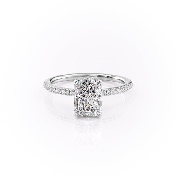 The Pave Margot Set With A 5 Carat Radiant Moissanite Online Sale