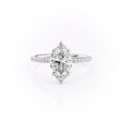 The Pave Ashley Set With A 5 Carat Marquise Moissanite Online now