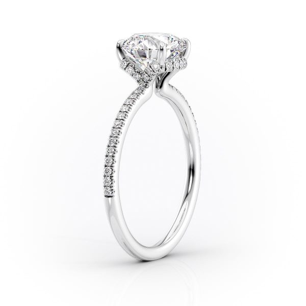 The Pave Margot Set With A 4.5 Carat Elongated Cushion Moissanite Fashion