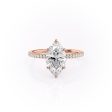 The Pave Luna Set With A 4 Carat Marquise Moissanite For Cheap