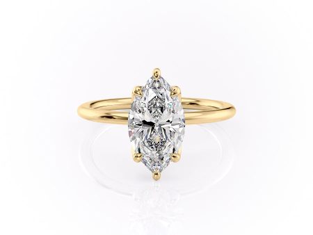 The Lisa Set With A 3.5 Carat Marquise Moissanite For Discount