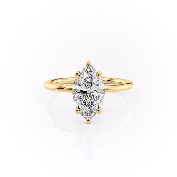 The Lisa Set With A 3.5 Carat Marquise Moissanite For Discount