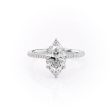 The Pave Lexie Set With A 3 Carat Marquise Moissanite Online Sale