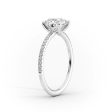 The Pave Ashley Set With A 5 Carat Marquise Moissanite Online now