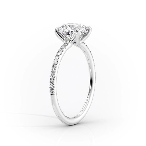 The Pave Ashley Set With A 5 Carat Marquise Moissanite Online now