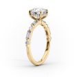 The Patricia Set With A 3.5 Carat Marquise Moissanite For Sale