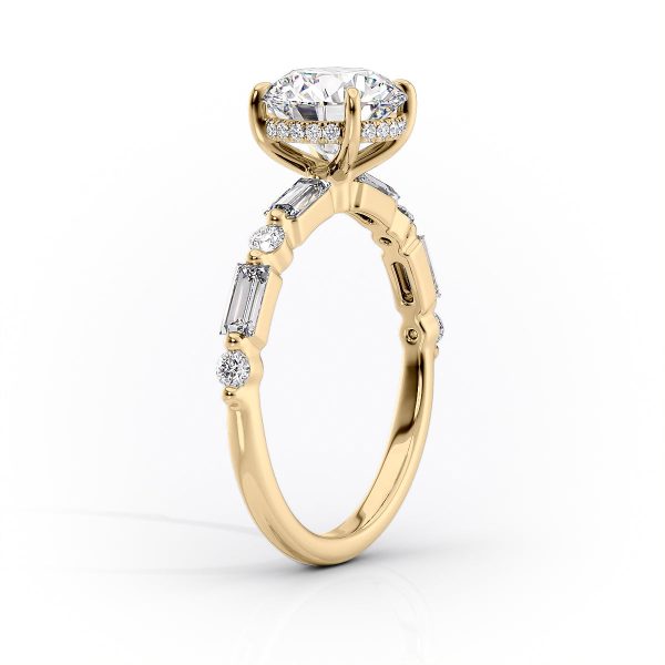 The Patricia Set With A 3.5 Carat Marquise Moissanite For Sale