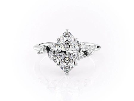 The Melissa Set With A 2 Carat Marquise Moissanite Sale