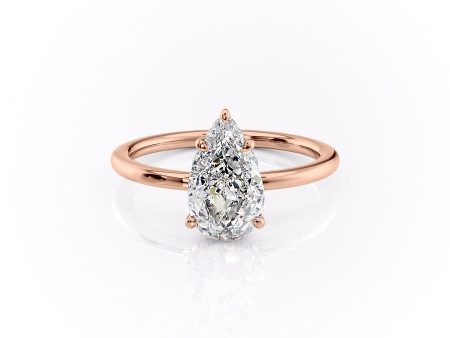 The Margot Set With A 3.5 Carat Pear Moissanite Hot on Sale