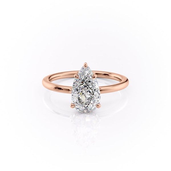 The Margot Set With A 3.5 Carat Pear Moissanite Hot on Sale