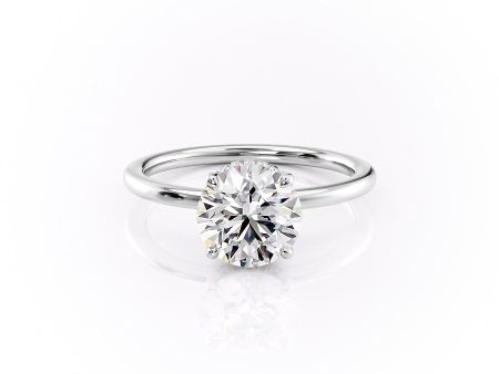 The Margot Set With A 5.5 Carat Round Moissanite Online now