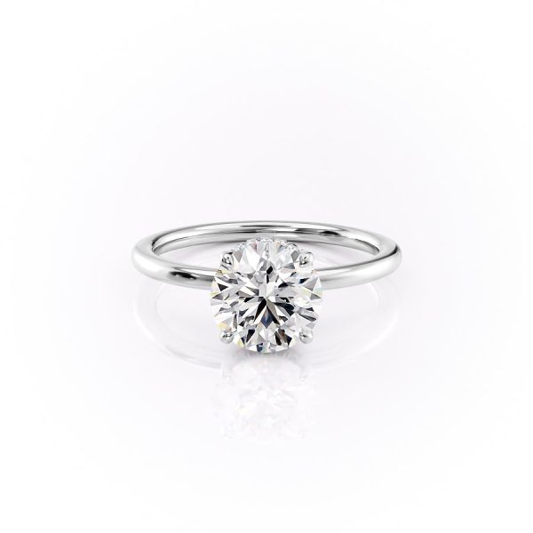 The Margot Set With A 5.5 Carat Round Moissanite Online now