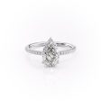 The Pave Margot Set With A 4.5 Carat Pear Moissanite on Sale