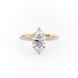 The Pave Luna Set With A 2.5 Carat Marquise Moissanite Cheap