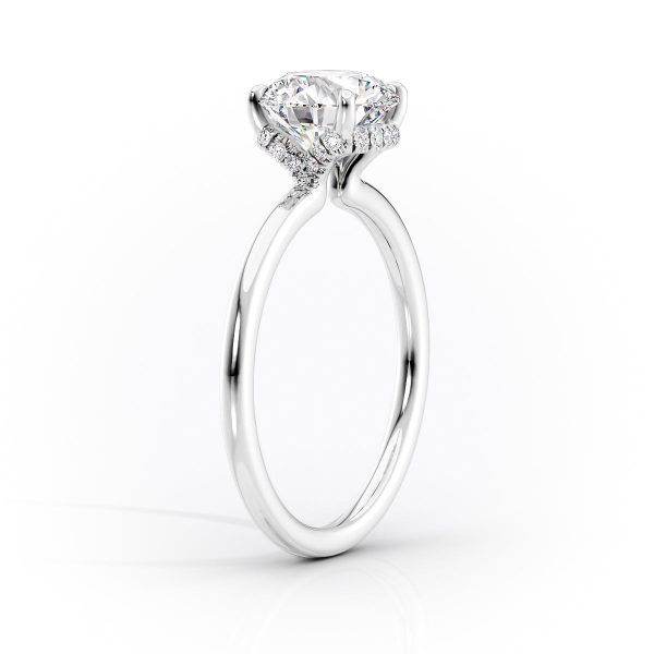 The Margot Set With A 3 Carat Round Moissanite Hot on Sale