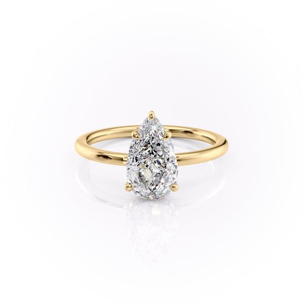 The Margot Set With A 4 Carat Pear Moissanite Online Sale