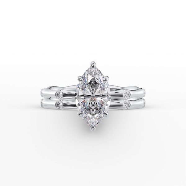 The Samantha Set With A 5 Carat Marquise Moissanite For Discount