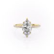 The Pave Sarah Set With A 4 Carat Marquise Moissanite Discount