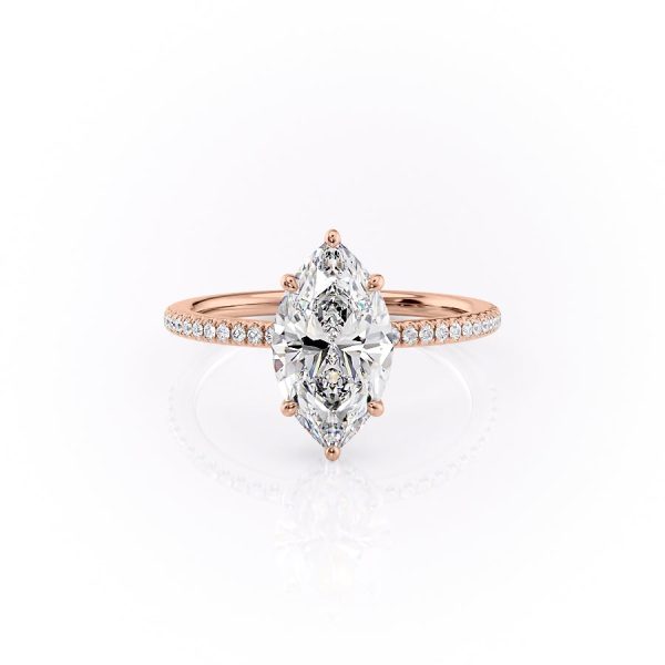 The Pave Margot Set With A 4 Carat Marquise Moissanite Sale