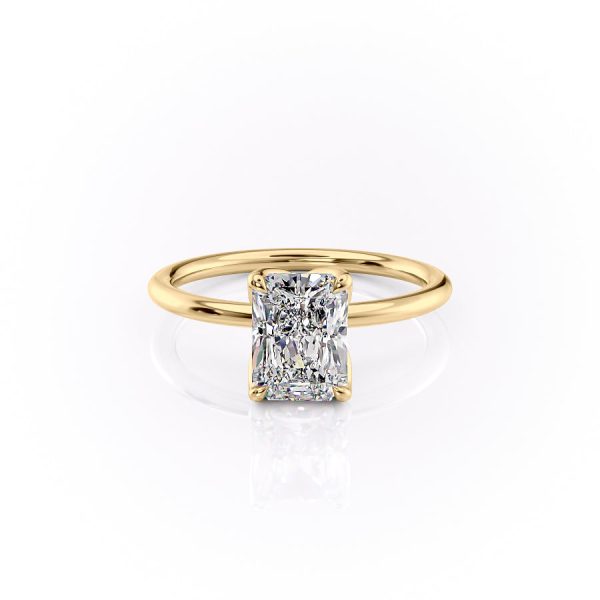 The Lisa Set With A 1 Carat Radiant Moissanite Hot on Sale