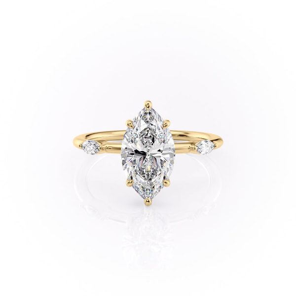 The Nicole Set With A 2.5 Carat Marquise Moissanite Supply