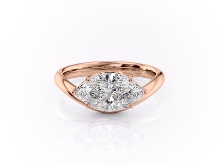 The Berta Set With A 1.5 Carat Marquise Moissanite For Cheap