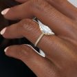 The Pave Alison Set With A 3 Carat Marquise Moissanite Hot on Sale