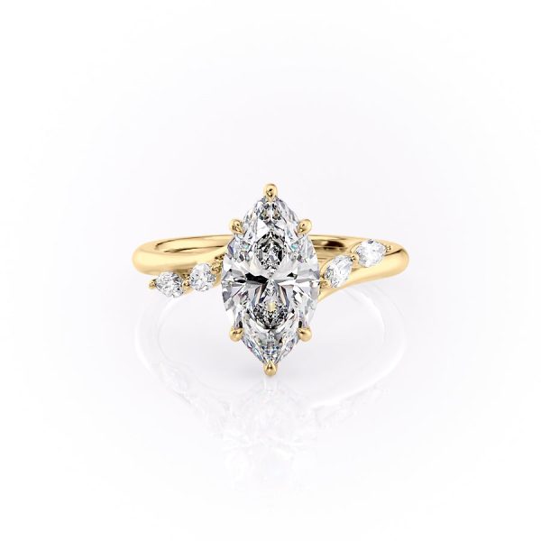 The Nova Set With A 3.5 Carat Marquise Moissanite Online Hot Sale