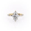 The Patricia Set With A 3.5 Carat Marquise Moissanite For Sale