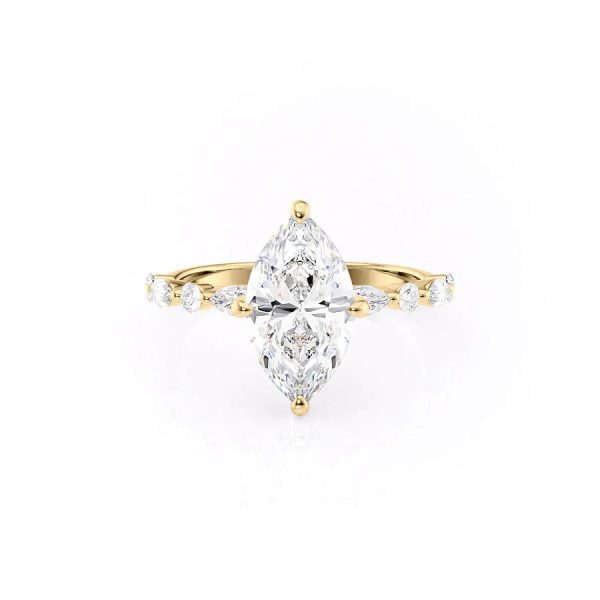 The Lindsey Set With A 3 Carat Marquise Moissanite Fashion