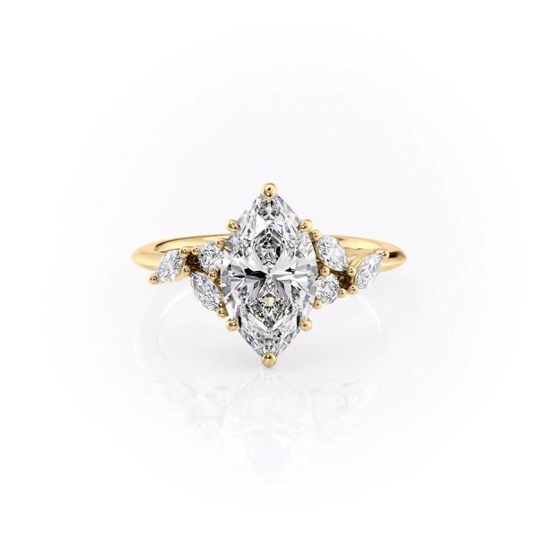 The Melissa Set With A 3 Carat Marquise Moissanite Online now