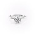 The Margot Set With A 3 Carat Round Moissanite Hot on Sale