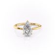 The Margot Set With A 2.5 Carat Pear Moissanite For Sale