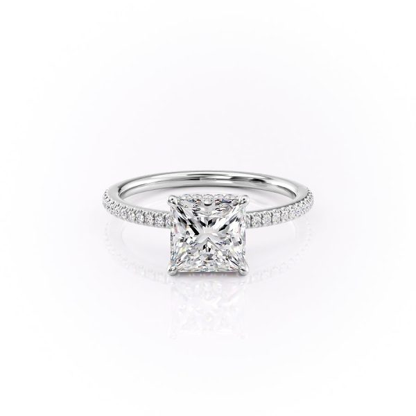 The Pave Margot Set With A 4 Carat Princess Moissanite Online