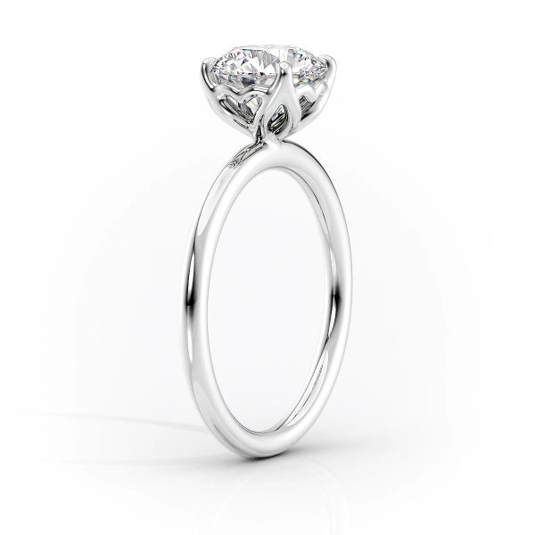 The Alison Set With A 3 Carat Marquise Moissanite For Sale