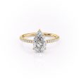 The Pave Margot Set With A 1.5 Carat Pear Moissanite For Discount