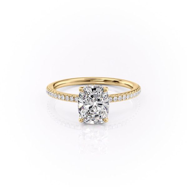 The Pave Margot Set With A 1.5 Carat Elongated Cushion Moissanite Discount